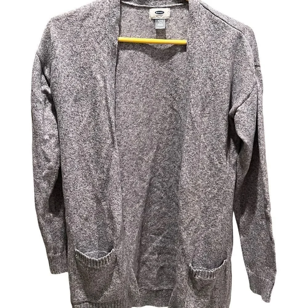 Old Navy grey open front cardigan with pockets girl’s size XL/14‎